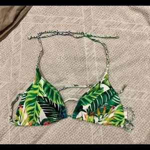 Tropical-print bikini TOP